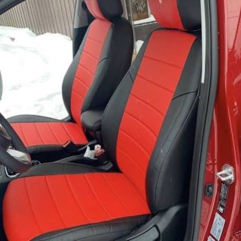 Авточехлы Автопилот Черный красный цвет